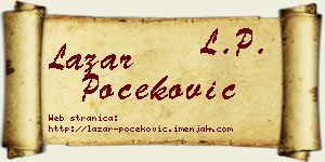 Lazar Počeković vizit kartica